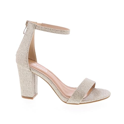 TOP Moda Hannah-1 Heeled Sandals — Champagne